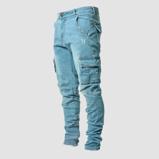 Cargo Pants - Denim - Met Zakken - Perfect voor Een Stoere Look