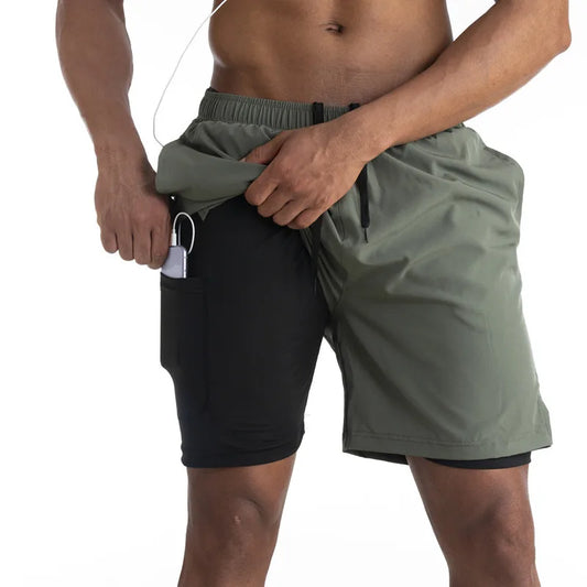 Armour Hardloop Shorts Met Liner Met Zak Voor Je Telefoon