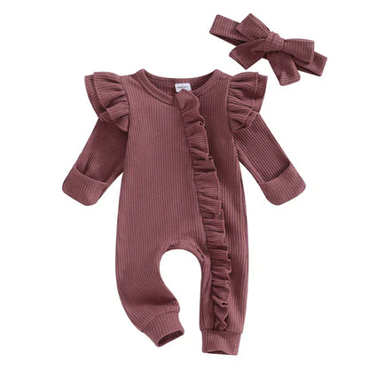 Ruffle Babypak – Zachte Jumpsuit met Speelse Details