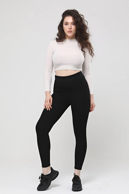 Legging Effen elastische taille | Zwart