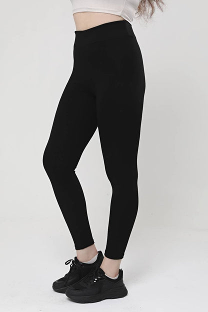 Legging Effen elastische taille | Zwart