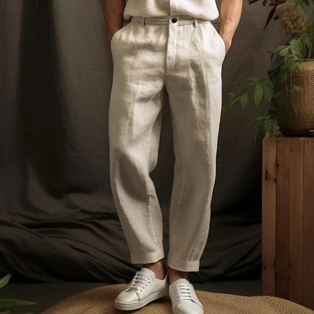Zomer Casual Linnen Heren Broek – L'Empire